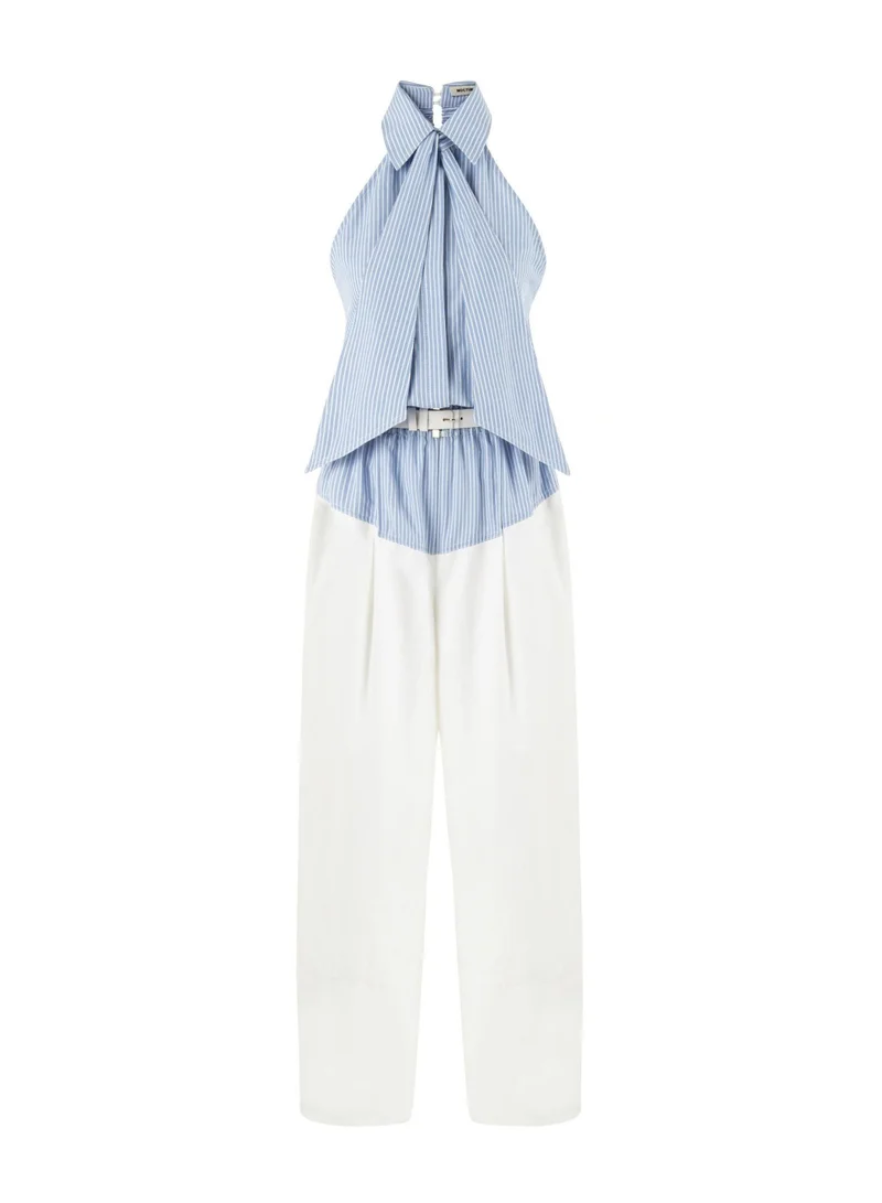 نوكتورن Halter Neck Jumpsuit with Tie Design