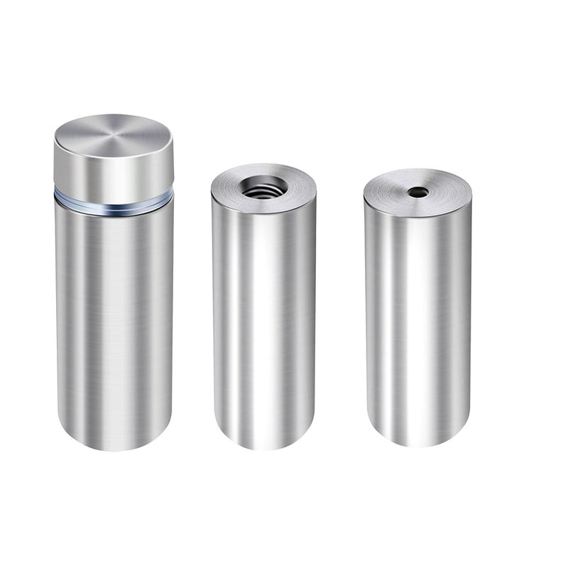 Osring 1in Dia x 4in Ln Wall Standoffs Stainless Steel Large Sign Standoff Holder, Brushed Nickel Advertising Nails Screw Mounting Hardware Holder for Acrylic Board and Sign Display, 8 Pack - Image 4
