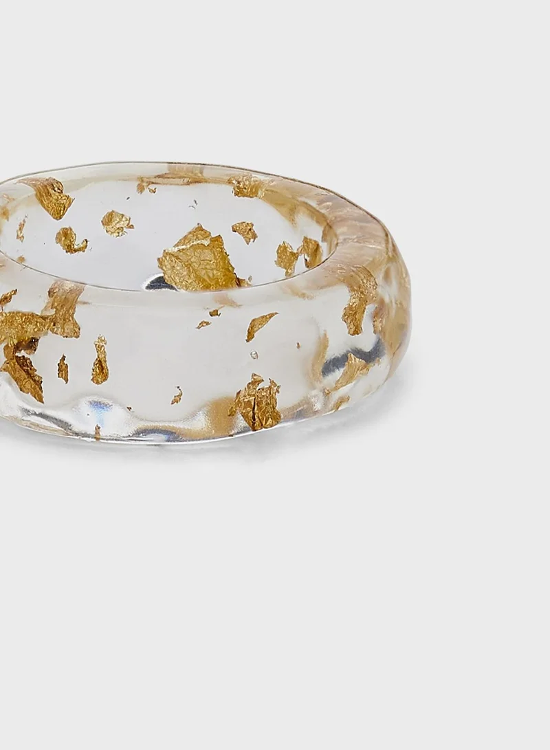 Ginger Glitter Resin Ring