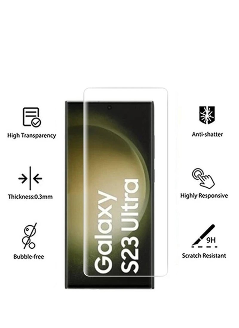 PROMASS Screen Protector Nano for Samsung Galaxy S23 Ultra 11D Edge to Edge Full Coverage Anti-Fingerprint Anti-Explosion  - Image 2
