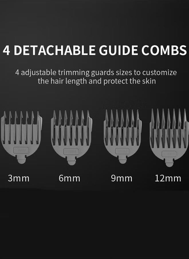 إنشن أداة قص الشعر، ماكينة قص شعر احترافية، ماكينة قص شعر كهربائية قابلة لإعادة الشحن على شكل حرف T، ماكينة قص شعر لاسلكية - Image 5