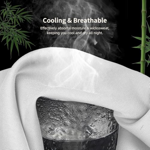 Parkdeny Body Pillowcase, Cooling Viscose from Bamboo Pillow Cover with Zipper Closure, Soft Moisture-Wicking for Hot Sleepers, Hair and Skin-Friendly, White, 1 Pack - Image 4