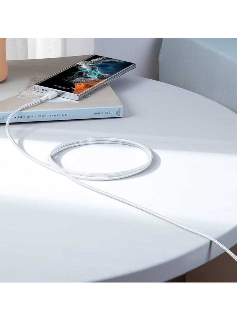 Tiko Cable 60W Charging Cable 1m USB C to USB C Charging Cable - White - Image 3
