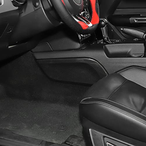 Jimen Compatible with Ford Mustang 2015-2023, 2PCS Gear Shift Side Panel Cover Trim (Carbon Fiber) - Image 5