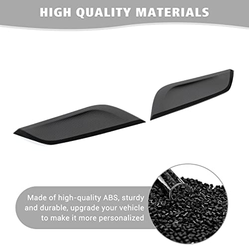 Jimen Compatible with Ford Mustang 2015-2023, 2PCS Gear Shift Side Panel Cover Trim (Carbon Fiber) - Image 3