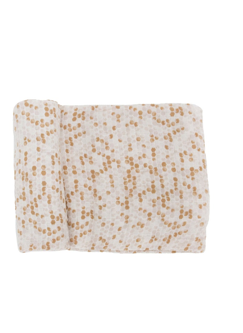 little unicorn - Cotton Muslin Swaddle Single Honeycomb - Image 1