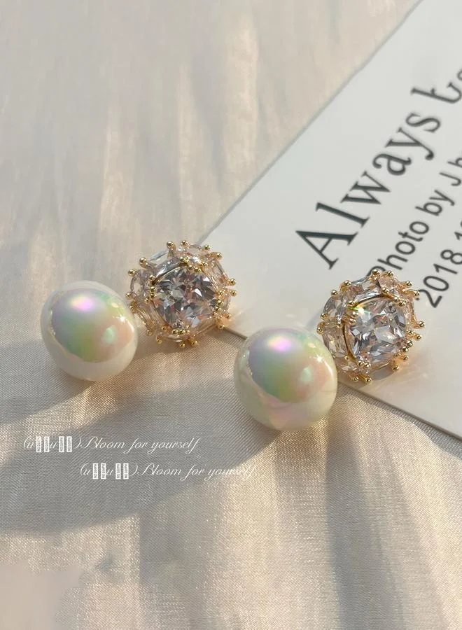 Faux Pearl Dangle Earrings