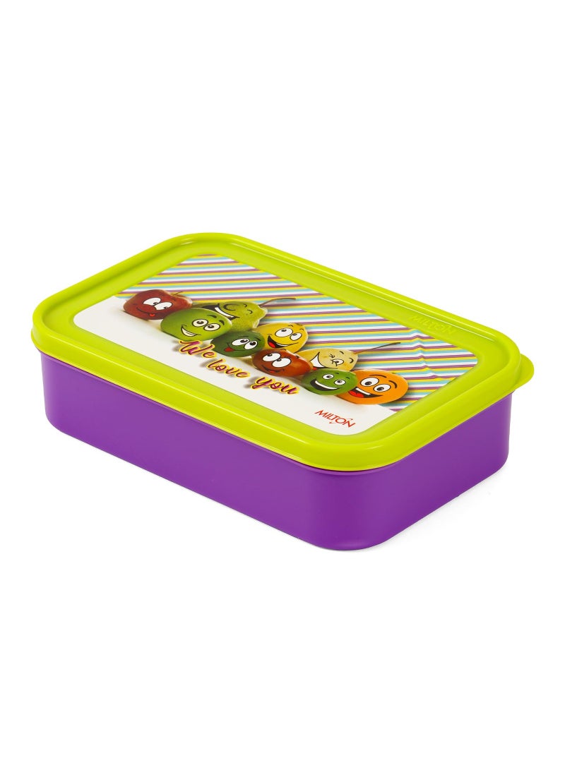 Milton School Time Lunch Box - Purple - Image 4