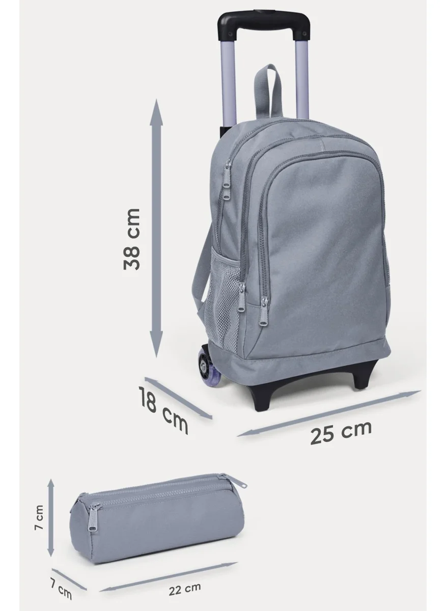 كورال هاي Kids Lavender Pink Heart Patterned Trolley 2-Piece Bag Set SET0223359