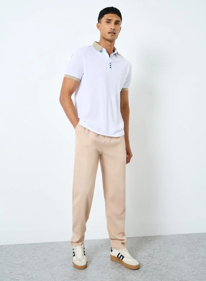 Styli Styli Men Solid Regular Fit Polo T-Shirt