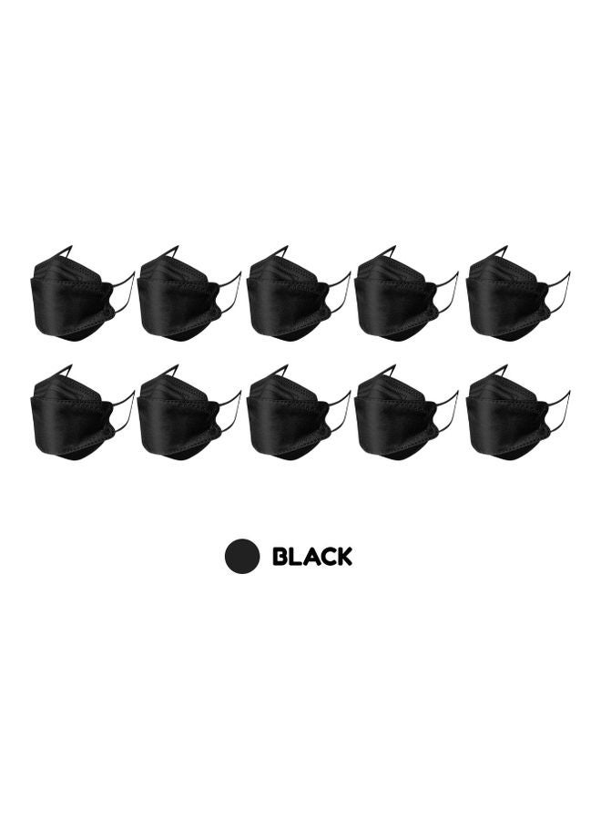 NIBEMINENT 10-Piece N95 Face Mask For Adults Black - Image 1