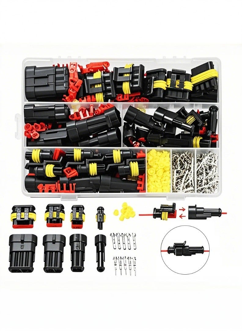 kashemano 352PCS Waterproof Electrical Connector Set for Automotive Motorcycle Marine  - Image 1
