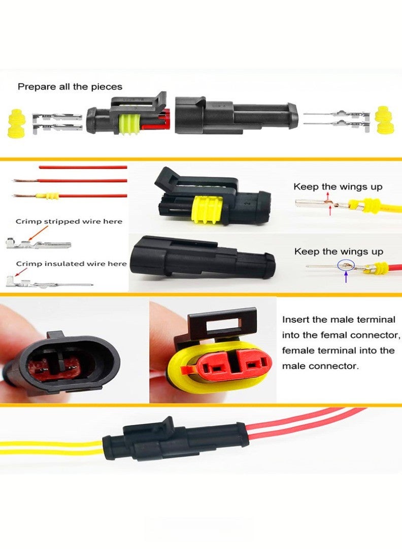 kashemano 352PCS Waterproof Electrical Connector Set for Automotive Motorcycle Marine  - Image 4