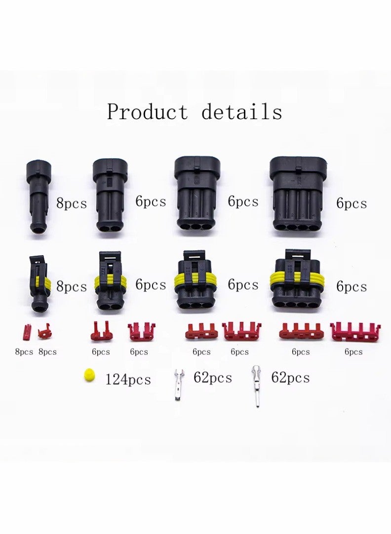 kashemano 352PCS Waterproof Electrical Connector Set for Automotive Motorcycle Marine  - Image 2