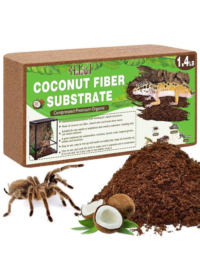 Halatool 1.4LB Coconut Fiber Substrate for Reptile Bedding, Natural Coconut Husk Substrate for Snake Tarantula Enclosure Tortoises Habitat Spider Leopard Gecko Tank, Fill 2.1 Gallon Terrarium - Image 2