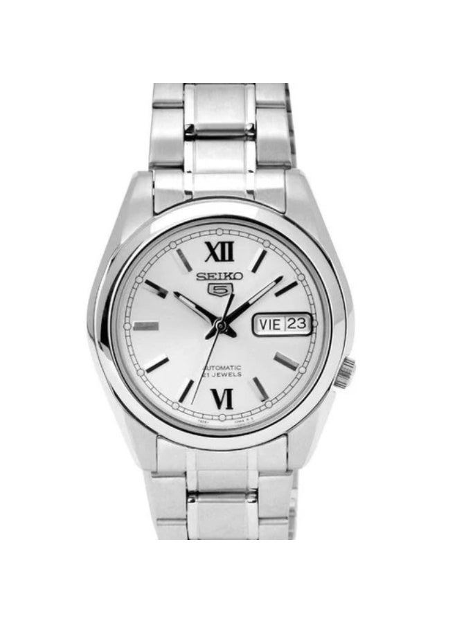 Seiko 5 Automatic Men’s Watch SNKL51K1, 38 mm Silver Dial, Stainless Steel Case & Bracelet, Day/Date Display, 30 m WR - Image 3