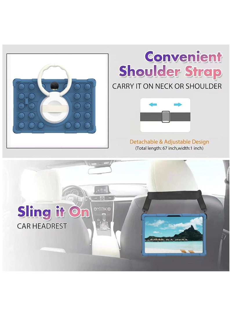 عام فقاعة الحال بالنسبة الشرف الوسادة 9 2024 12.1 بوصة ، الاطفال ودية لينة سيليكون قابل للتعديل حامل غطاء ل الشرف الوسادة 9 2024 11 12.1 بوصة ، مع حزام الكتف و بالسعة القلم - Image 5