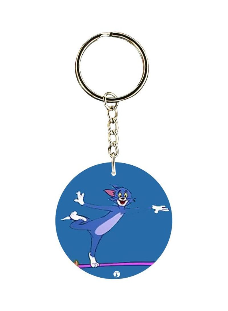 Tom And Jerry Printed Double Sided Keychain