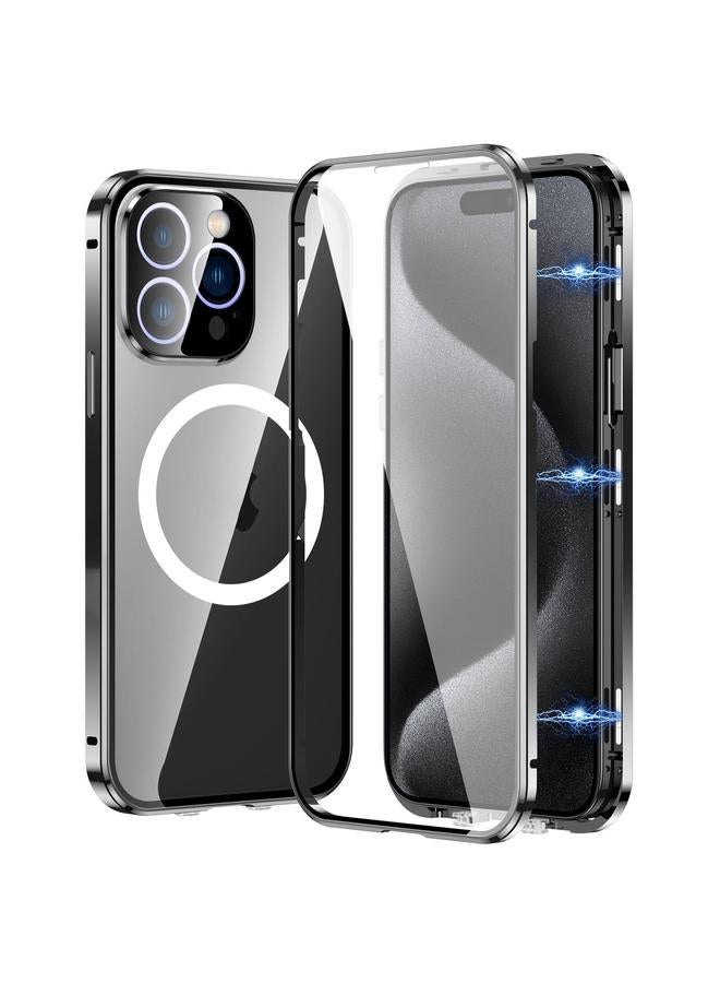 S-TOP Case For iPhone 15 Pro Max 360 Full Body Magnetic Frosted MagSafe Phone Case - Image 1