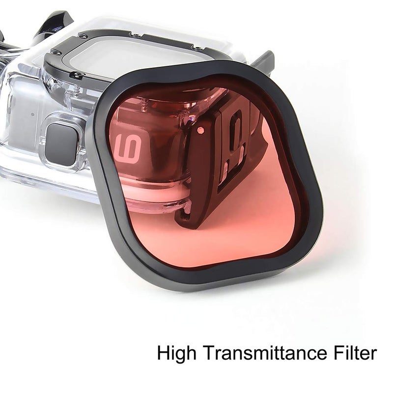 SOONSUN 3-Pack Dive Filter for GoPro Hero 8 9 10 11 12 13 Black Official Waterproof Housing Case - Red, Light Red, Magenta Filters - Color Correction for Underwater Video and Photography - Image 3