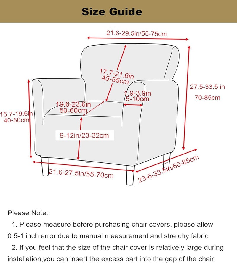 LiveGo Stretch Mid Century Modern Armchair Slipcover 1-Piece Solid Accent Chair Covers with Arms Soft Chair Slipcovers for Living Room Furniture Protector Office Reception - Image 3