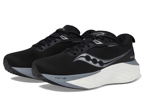 Saucony Triumph 22 Women's Running Shoe Black/White - Image 1
