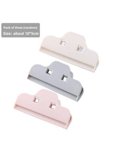 Multifunctional Snack Clip Not Dirty Hands Potato Chips Plastic Food Clip Kitchen Food Clip Small Clip To Eat Other-Color:Snack Sealing Clips 3 Pack (random Colors)