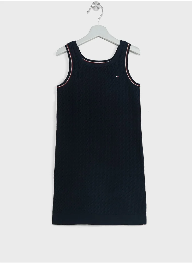 TOMMY HILFIGER Youth Striped Cable Dress