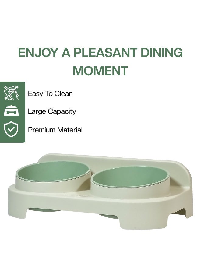 أن ان سي بيتس وعاء مزدوج للحيوانات الأليفة للقطط والكلاب الصغيرة، وعاء متين من مادة البولي بروبيلين للكلاب بتصميم محمول، تصميم قابل للفصل، وتصميم مضاد للانقلاب، مناسب للاستخدام الداخلي/الخارجي، 30 سم - Image 4