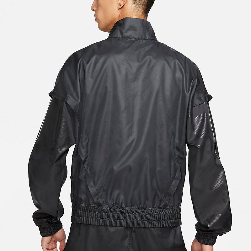 Nike Men's Nike Lwt Track Jacket Athleisure Casual Sports Woven Stand Collar Black - Image 4
