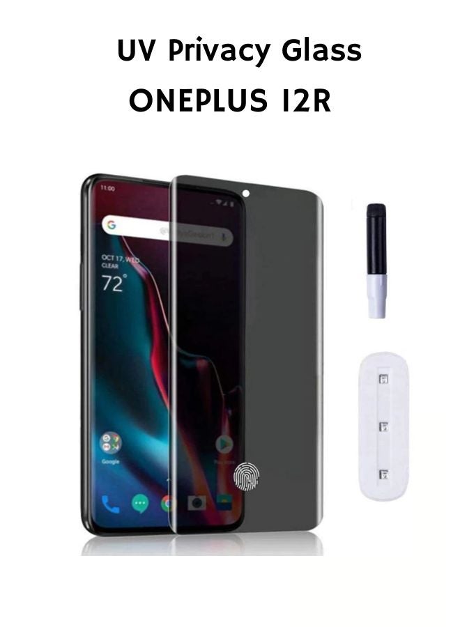 Privacy Screen Protector for OnePlus 12R, UV Protection, Fingerprint sensor compatible - Image 1