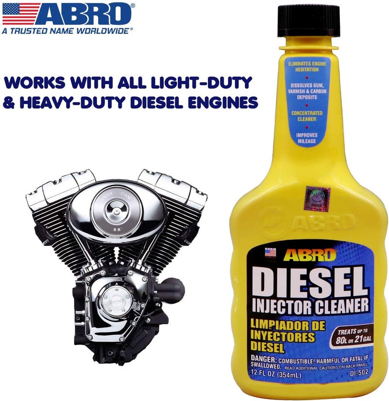 Abro DI-502 SUV Car Diesel Fuel Treatment and Injector Cleaner for Mileage Improvement & Deposit Cleaning (354 ml) Heat resistant - Image 3