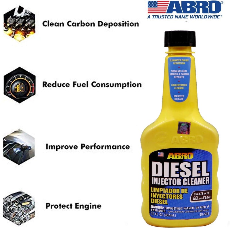 Abro DI-502 SUV Car Diesel Fuel Treatment and Injector Cleaner for Mileage Improvement & Deposit Cleaning (354 ml) Heat resistant - Image 5