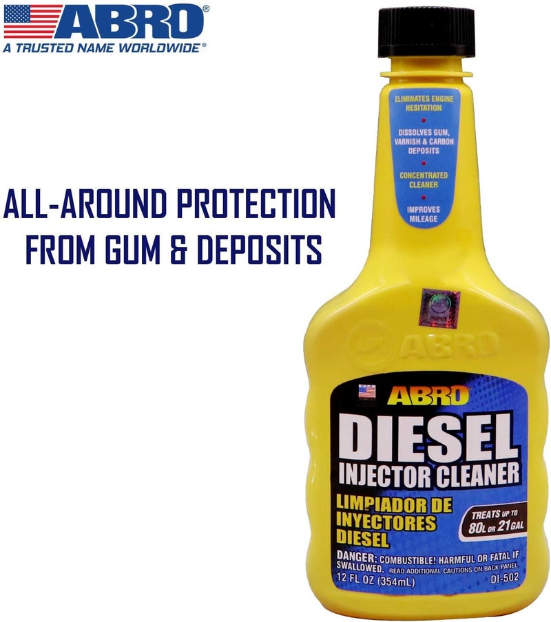 Abro DI-502 SUV Car Diesel Fuel Treatment and Injector Cleaner for Mileage Improvement & Deposit Cleaning (354 ml) Heat resistant - Image 1