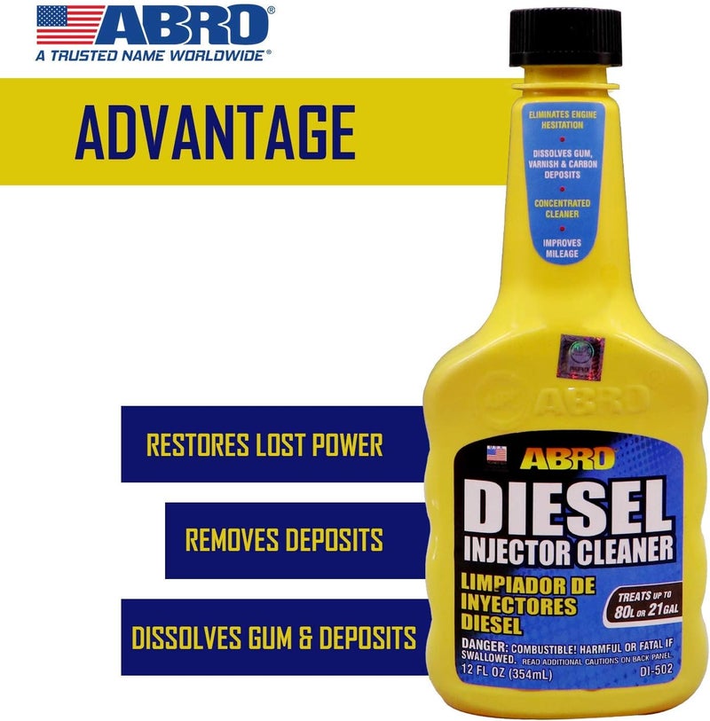 Abro DI-502 SUV Car Diesel Fuel Treatment and Injector Cleaner for Mileage Improvement & Deposit Cleaning (354 ml) Heat resistant - Image 2