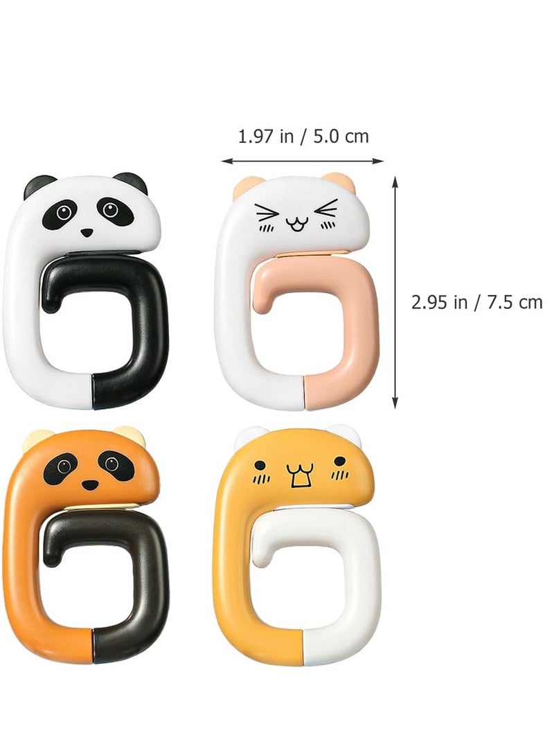 spa luxetique Foldable Purse Hook Table Edge Mount Folding Handbag Hanger Cartoon Desk Purse Holder for Women Bag 4 Pack  - Image 2