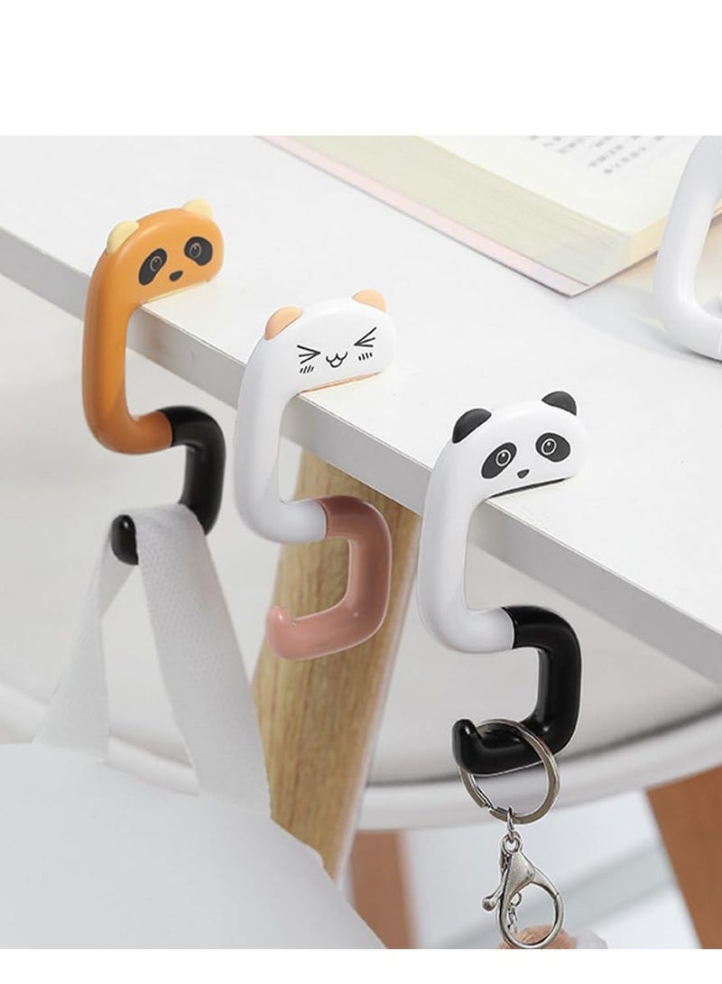 spa luxetique Foldable Purse Hook Table Edge Mount Folding Handbag Hanger Cartoon Desk Purse Holder for Women Bag 4 Pack  - Image 3
