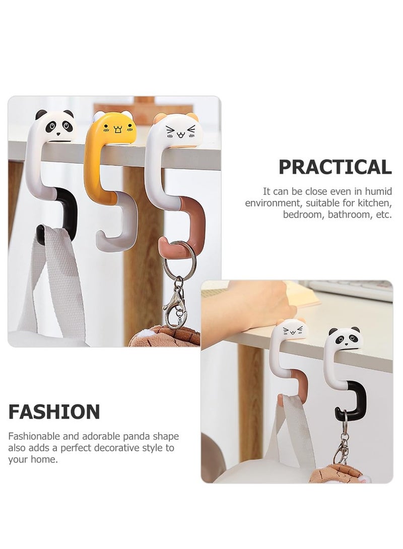 spa luxetique Foldable Purse Hook Table Edge Mount Folding Handbag Hanger Cartoon Desk Purse Holder for Women Bag 4 Pack  - Image 5