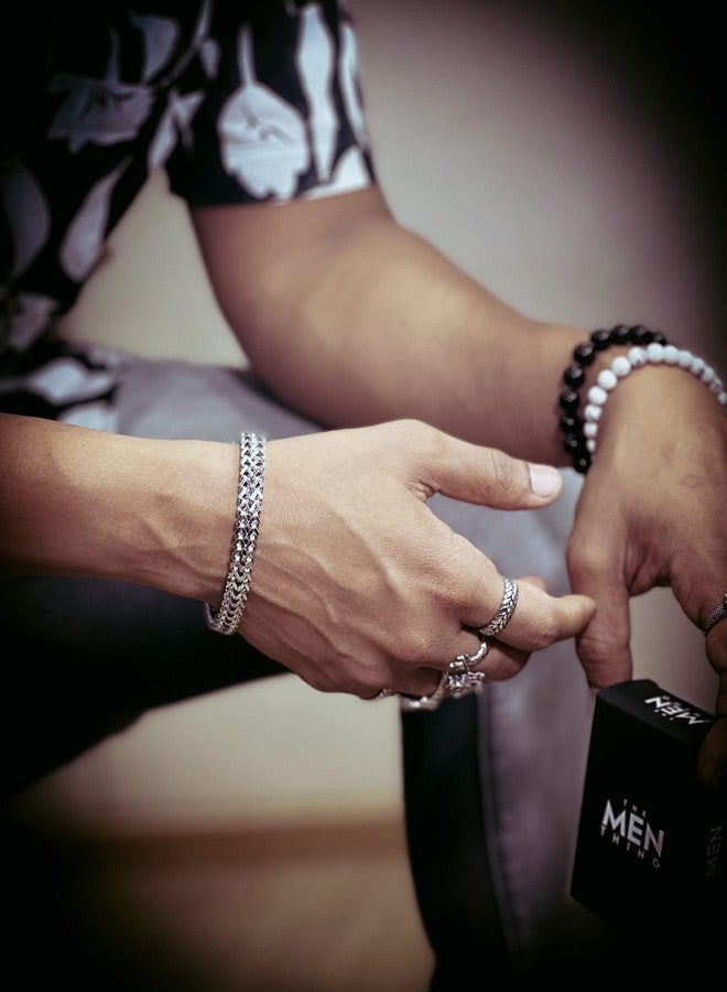 THE MEN THING ITALIAN MESH CLAW - Stainless Steel Italian trending Style, double-layer thick 10mm Bracelet, 8 inch with Lobster Claw Buckle for Men & Boy - Image 2