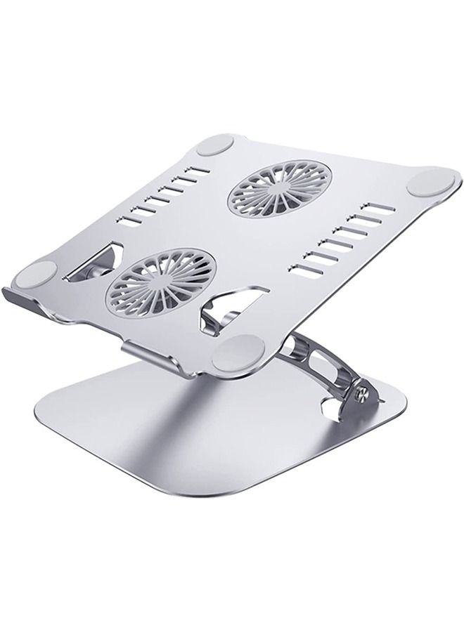 Arabest Laptop Stand with Desk Fan Laptop Cooler Base Computer Folding Desk Compatible with Macbook Air Pro Dell Hp Acer Asus Huawei Xiaomi. - Image 1