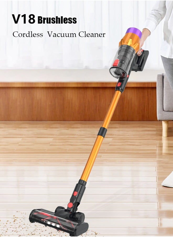 Joshberg 6 in 1 Cordless Vacuum Cleaner,28Kpa/550W Powerful Suction Stick Vacuum,  Lightweight Vacuum with Brushless Motor,3 Power Modes & LED Display,40Mins Runtime, for Hardwood Floor Carpet Pet Hair,V18  - Image 2