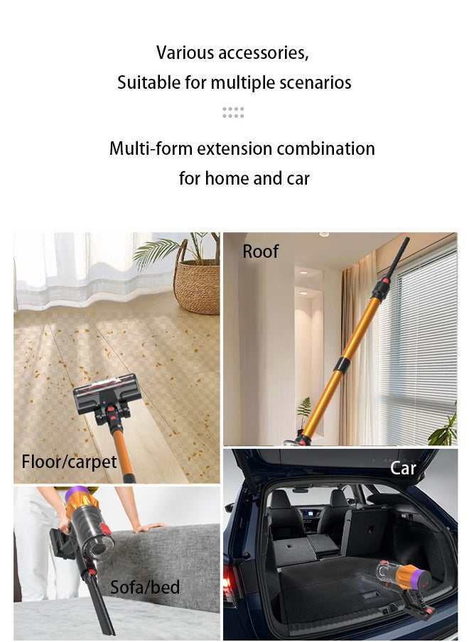 Joshberg 6 in 1 Cordless Vacuum Cleaner,28Kpa/550W Powerful Suction Stick Vacuum,  Lightweight Vacuum with Brushless Motor,3 Power Modes & LED Display,40Mins Runtime, for Hardwood Floor Carpet Pet Hair,V18  - Image 5