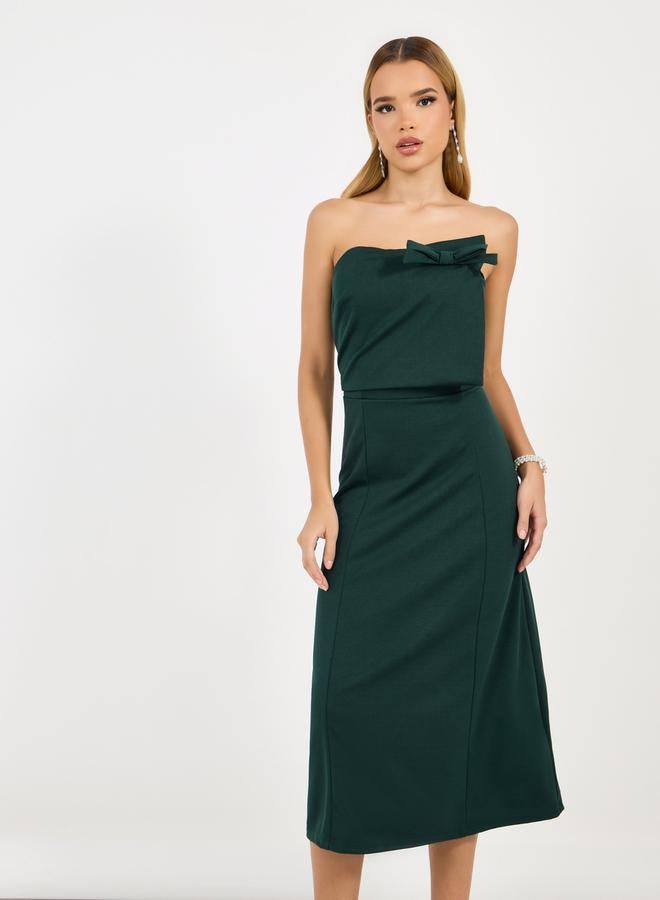 Styli Bow Strapless Dress  - Image 2