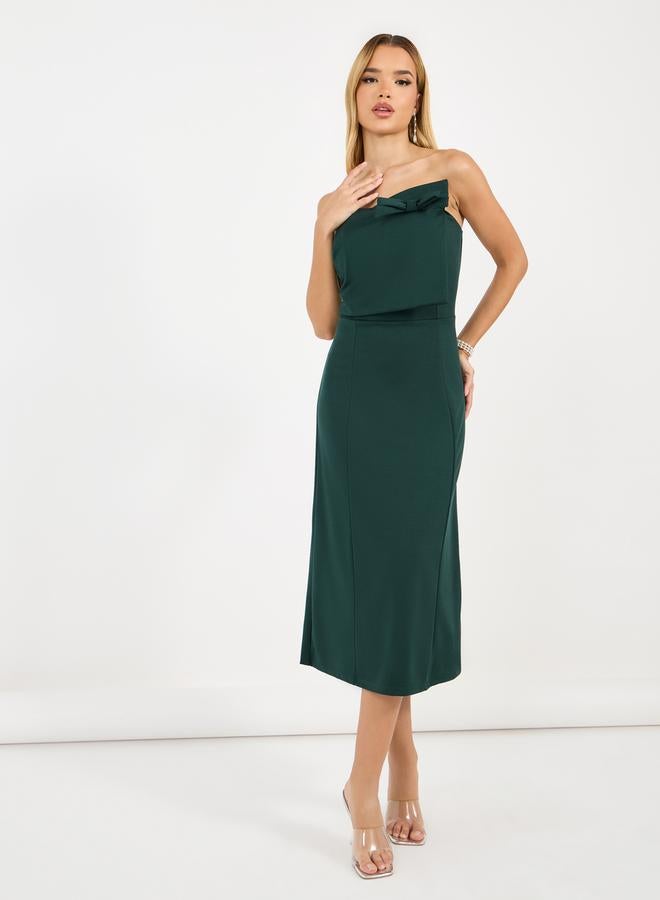 Styli Bow Strapless Dress  - Image 1
