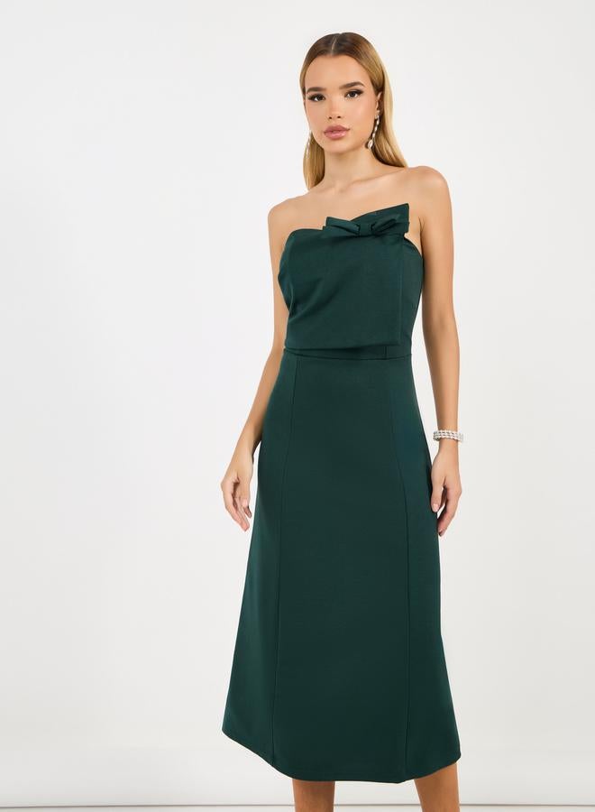 Styli Bow Strapless Dress  - Image 5