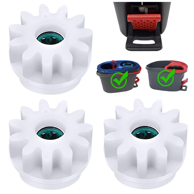 GFRED 3 Pcs Easy Mop Pedal Broom Spin Replacement One Way Clutch Bearing Bucket Gear Sprockets Repair Compatiable with OcedaVilida and Market 90 Spin Mop System Mop Gears 3 Pcs Bearing Bucket Gears - Image 3