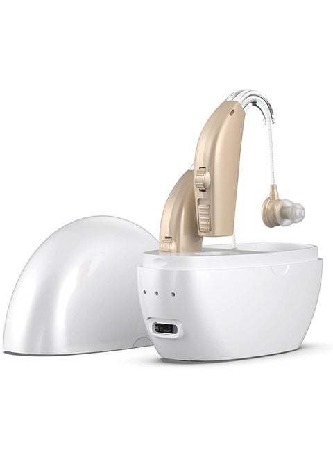 Hearing Aids, Hearing Aids for Seniors with Noise Cancelling and Volume Control, Rechargeable Hearing Aids for Hearing Loss with Charging Case