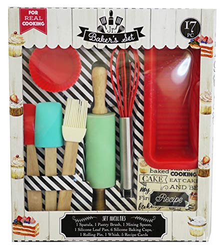 Handstand Kitchen 17-Piece Junior Baking Set with Recipes for Kids - Image 5