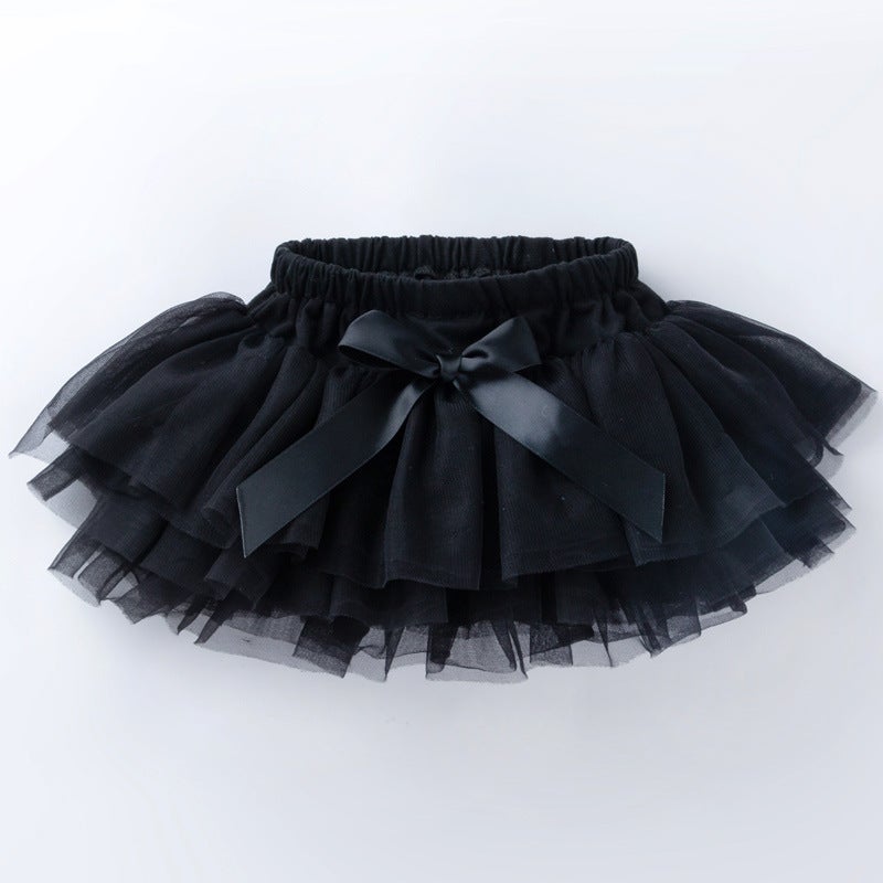 Cute Mesh Tutu Skirt for Girls Black 