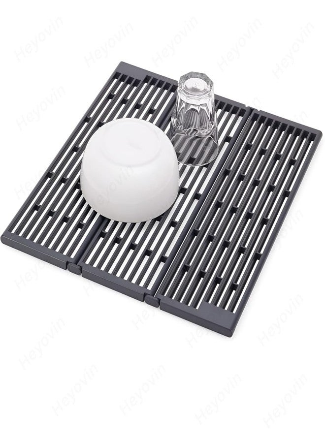 Heyovin Folding Over Sink Drainer | Collapsible Dish Drying Rack | Foldable Dish Rack for Sink | Kitchen Utensil Organizer | Fruit & Vegetable Drain Rack | Store Drainer (Multicolor) (Pack of 1) - Image 1
